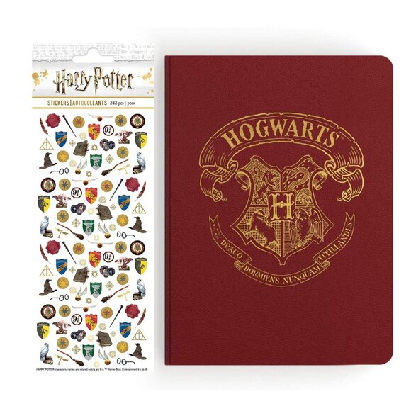 Harry Potter Hogwarts Crest Journal and Stickers - Wizarding World Gifts - Picture 1 of 8